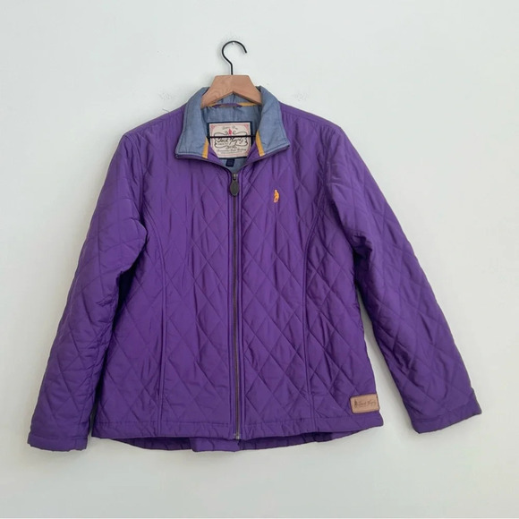 Jack Murphy Quilted 12 Purple Field Coat Country Outdoor Barn Jacket Equestrian - Picture 1 of 16